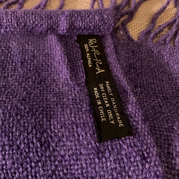 Alpaca Handwoven puple scarf - Picture 1 of 4